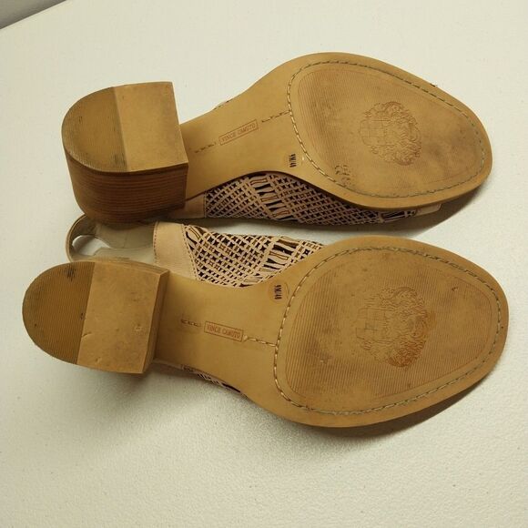 Vince Camuto Keanne Sandal Booties Sz 9M Tan Nubuck Leather Boho Casual Chic - Picture 9 of 15